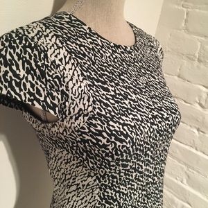 DVF leopard print dress dark green size 2